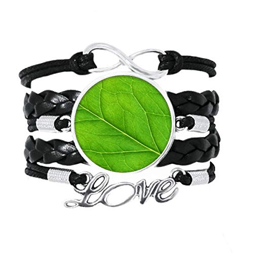 Bracelet amour en cuir motif plante lumière, le cadeau romantique idéal
