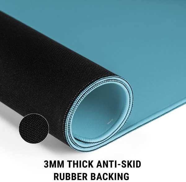 Miniatura 4 de Skinit Color sólido Sky High Design, 12.6 x 11 pulgadas, alfombrilla de ratón para juegos pequeña con bordes cosidos, alfombrilla de escritorio