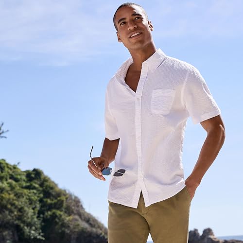 Lands' End Men's Short Sleeve Seersucker Shirt4