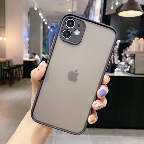 Coque iPhone 14 noire avec doublure en microfibre et antichoc intégral