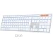 OMOTON Bluetooth Tastatur, 2,4G Kabellose Tastatur Beleuchtet Wiederaufladbare, Metallgehäuse, Multi-Device, Funktastatur Leise Ergonomische Deutsches QWERTZ Layout für Windows/macOS/PC, Silber