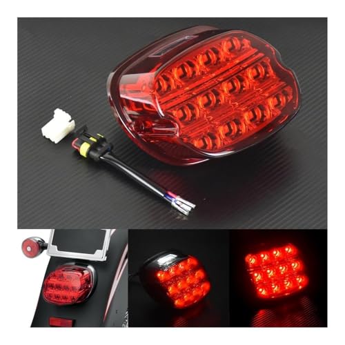 Feu arrière LED moto 12V étanche à haute luminosité pour garde-boue Dyna et Sportster