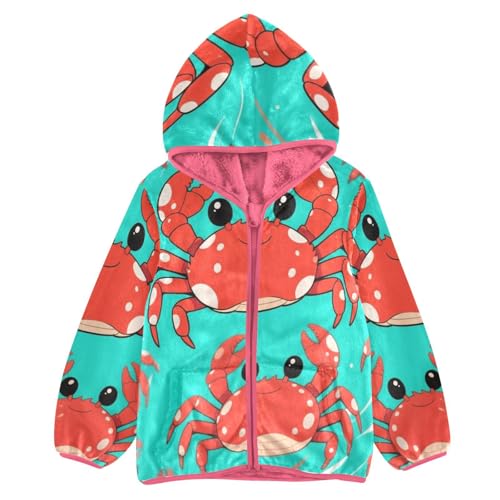 Red Crab Sherpa Fleece Girls