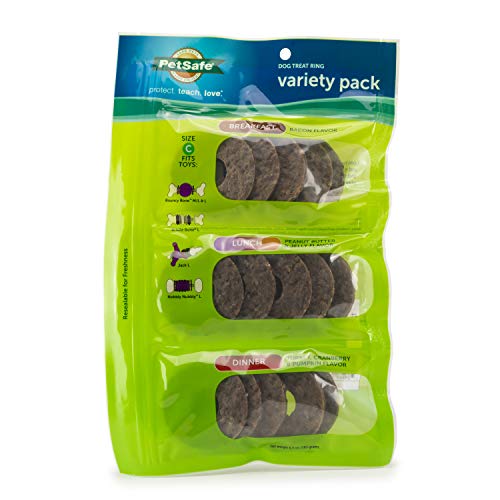 Petsafe Dog Treat Ring Variety Pack For Busy Buddy Toys – Breakfast, Lunch And Dinner – 15 Rings – Large #TOP6