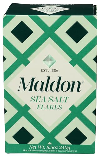 Maldon Salt Sea Salt Flakes 8.5 oz (240 g) Kosher Natural Handcrafted Gourmet Pyramid Crystals