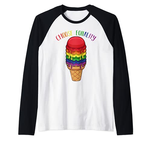 Choose Equality Rainbow Ice Cream LGBT Pride Human Rights Manche Raglan