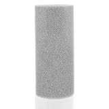 Silberne Tüllrolle aus Polyester für Bastelarbeiten und Blumendekoration