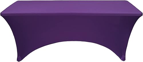 Miniatura 91 de YOUR CHAIR COVERS - Paquete de 2 manteles de mesa elásticos de elastano para mesas rectangulares de 6 pies, 72 pulgadas de largo x 30 pulgadas