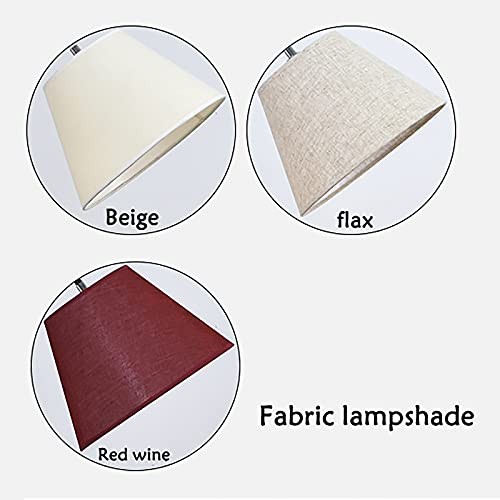 Lámpara de pie de madera con diseño de trípode y elegante pantalla textil E27 7