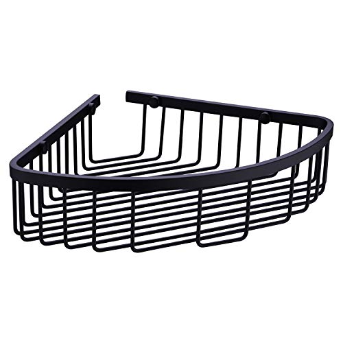 Orhemus 304 Stainless Steel Shower Caddy Corner Basket Shelf Bathroom Organizer Wall Mounted Storage, Matte Black Plated Finish Heavy Duty #TOP23