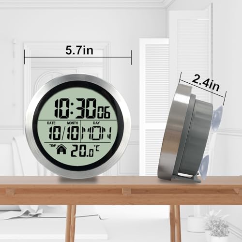 Lfgkeng DJSUDCE1548215 Digital Bathroom Waterproof Wall Clock thumb #3