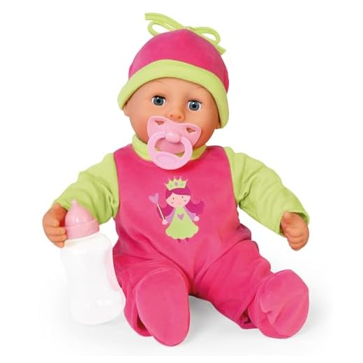 Bayer Design 93806AA babydocka, mjuk kropp, pratar, napp, flaska