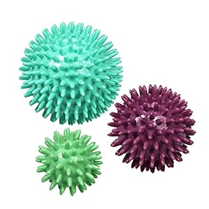 Spiky Massage Ball – Pack of 3 by ResultSport – 6cm, 8cm, 10cm – Plantar Fasciitis Recovery, Trigger Point Massage – Myofasical Relief, Exercise Stress Ball, Physio Pilates