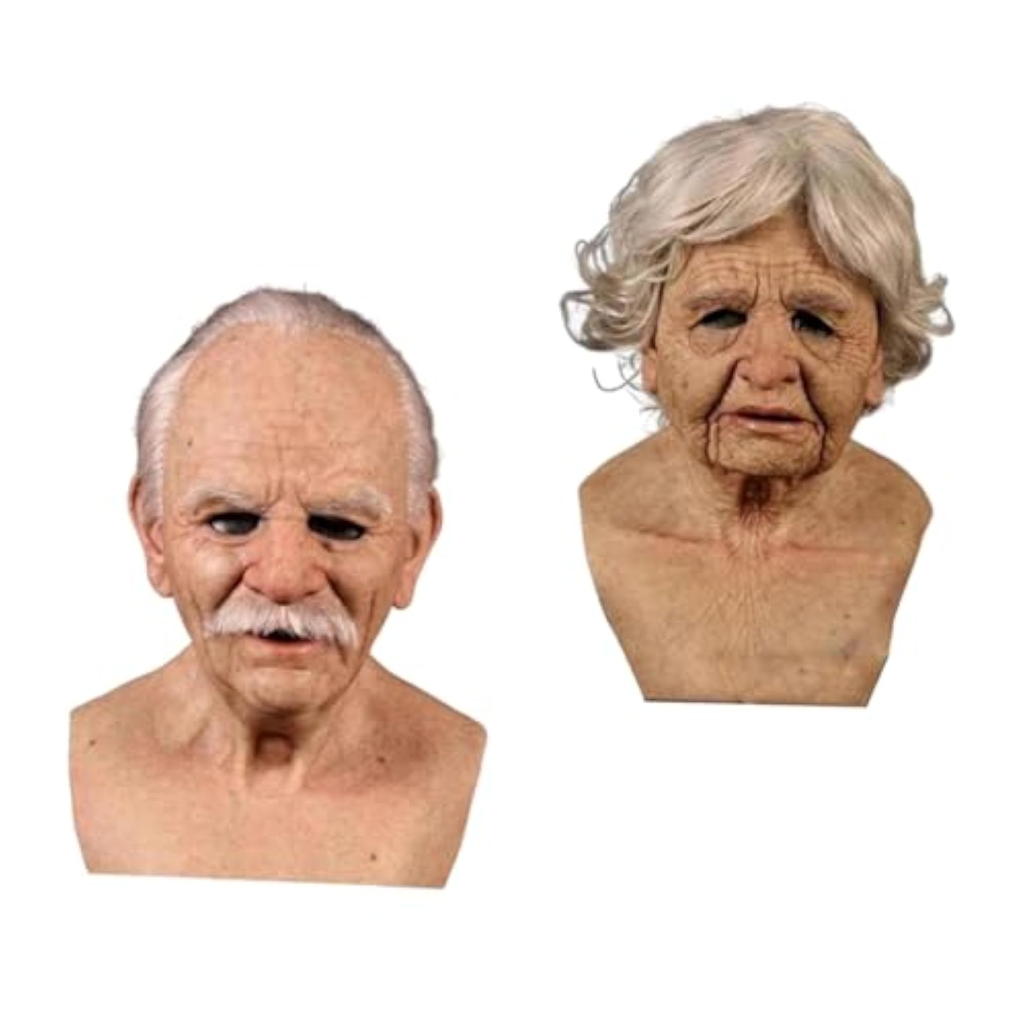 Realistic Old Man Latex Mask for Cosplay and Props