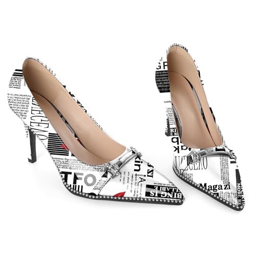 Image of Women's High Heel Pumps Stiletto Heel Pumps for Women Pointed Toe Heels Elegant Classic 3.5 Inch Beaded Pumps