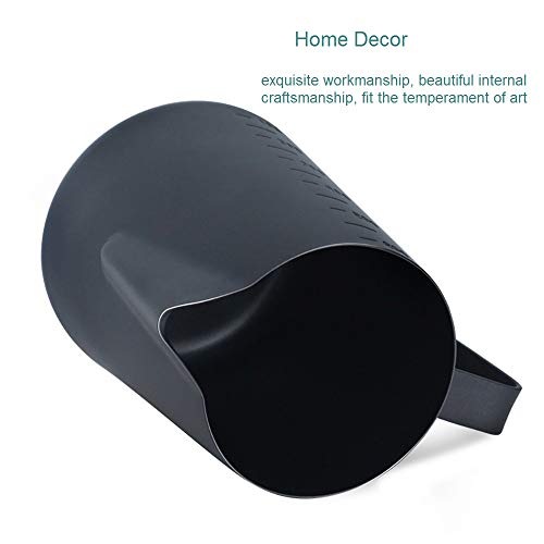 Milk Frothing Pitcher With Measurement On Both Sides, Black Stainless Steel Heat Insulation Milk Frothing Pitcher Coffee Tools Cup 12 Oz (350 Ml) #TOP5