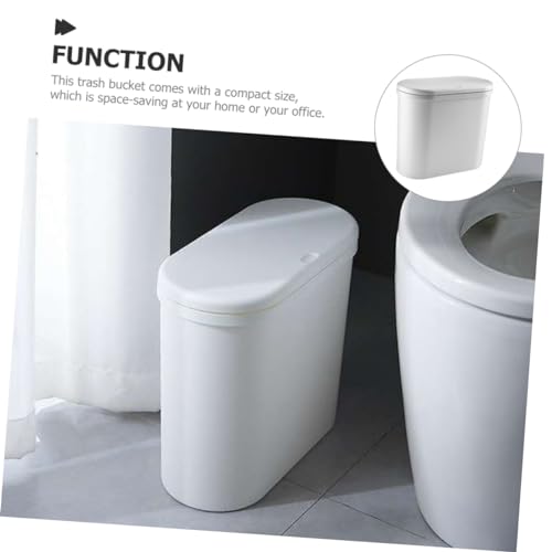 Bote de basura con tapa de plástico Zerodeko cubo moderno baño y cocina 3