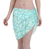【Estilo sexy】: diseño corto, tela de gasa translúcida. Corto y cae por encima de la rodilla, se ata como una falda con abertura alta, súper sexy y cubre el cuerpo de una mujer de la manera más elegante y favorecedora. El diseño de falda dividida te permite cubrirte y mostrar algunas piernas al mismo tiempo, puedes atar tu sarong envuelto alrededor de tu cintura o llevarlo más abajo en tu cadera para mostrar tu hermosa silueta y figuras sexys y escurridizas.