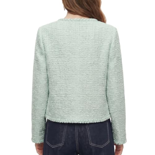 Image of GOELIA Women Wool Blend Lightweight Cardigan Sweaters 2026 Spring Business Casual Solid Long Sleeve Knitted Cardigan Top