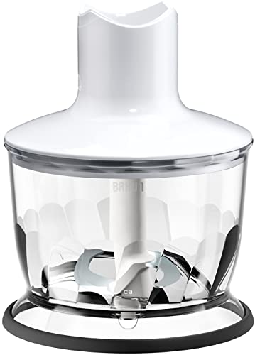 Braun Accesorio Picador con Sistema Easy Click, Piezas y Accesorios para la Batidora de Mano MultiQuick 5, 7 y 9, Sin BPA, Gran Capacidad, 500ml, MQ 30, Blanco