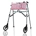 Top Glides 5-Pocket Carry-All Pouch for Stander Folding Walkers (Pink)