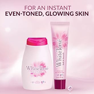 White Tone Combo, Face Cream & Face Powder for Women, Get Oil-Free, Even-Toned, Glowing Skin Instantly, 125g