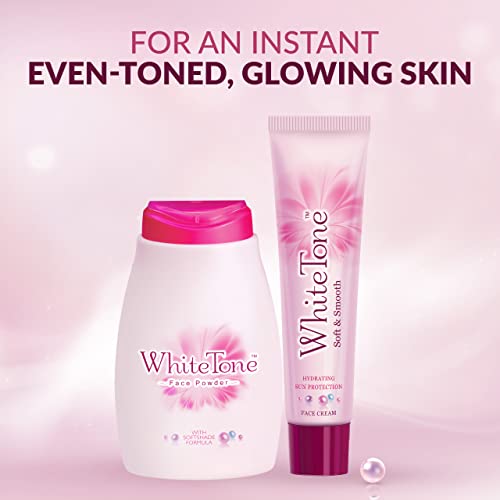 White Tone Combo, Face Cream & Face Powder for Women, Get Oil-Free, Even-Toned, Glowing Skin Instantly, 125g
