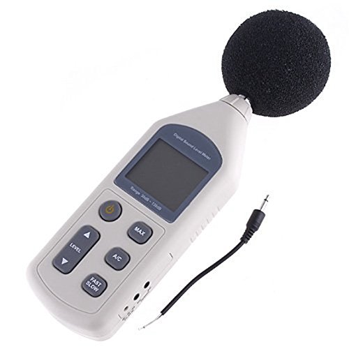 Enregistreur de decibels 30-130dB blanc pour mesure acoustique