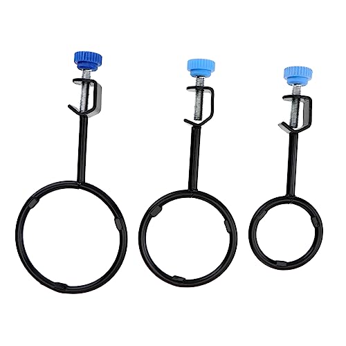 Hohopeti 3pcs Iron Laboratory Support Set Clamp for Chemistry and Physics Experiments and Acid Alkali Resistant