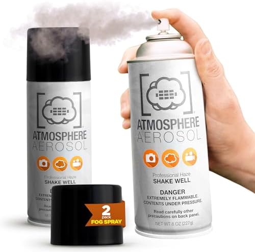Atmosphere Aerosol 2 Pack 8oz Haze/Fog Spray for Photographers and Filmmakers