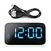 Produktbild LED-Wecker, Große LED-Desktop-Digital-Tischuhren Sprachsteuerung Electronic Snooze Backlight Watch Mit USB-Kabel,Blue