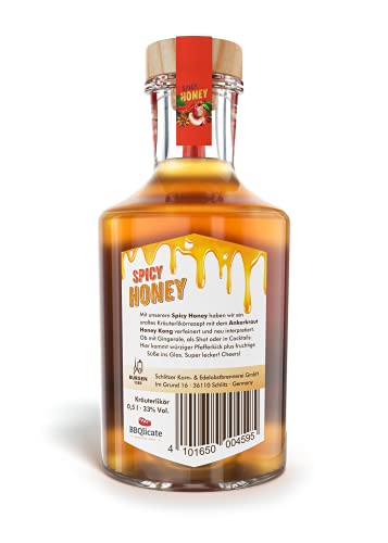 Burgen Kräuterlikör Spicy Honey scharf, würzig & mild mit Honig & Chilli (1 x 0.5 l) – Bild 2