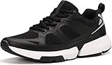  WHITIN Damen Laufschuhe Straßenlaufschuhe Traillaufschuhe Laufschuh Sportschuhe Turnschuhe für Frauen Mädchen Trailrunning Trail Running Joggingschuhe Trainer Freizeitschuhe Maedchen Schwarz gr 40 EU