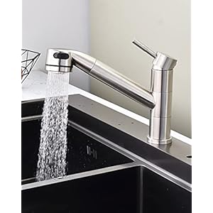 LIWEIKE Wasserhahn Küche Küchenarmatur mit Ausziehbarer Brause Spültischarmatur Küche 2 Strahlarten 360° Drehbar Mischbatterie Küche Armatur Küche Nickel