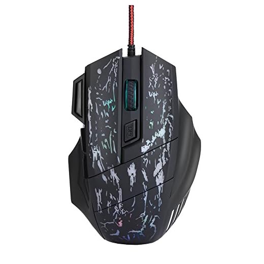 7 Botões Usb Com Fio óptico Jogo Mouse Luz Mouses de Computador para Jogos de Computador Acessórios Tablets Laptops e Periféricos