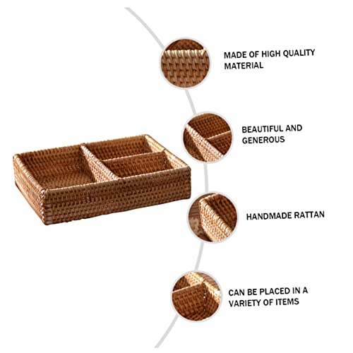 NOLITOY 2 Unidades cesta de armazenamento caixa de cesta tecida à mão cesta infantil organizador de