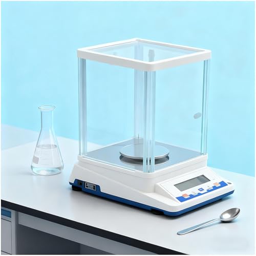 SHEUAO Balanza Analítica con Capacidad De Precisión De 10,001 G/0,0001 G,con Plato De 90 Mm/80 Mm,Ideal para Universidades,I+D Y Control De Calidad 0.001g/110g