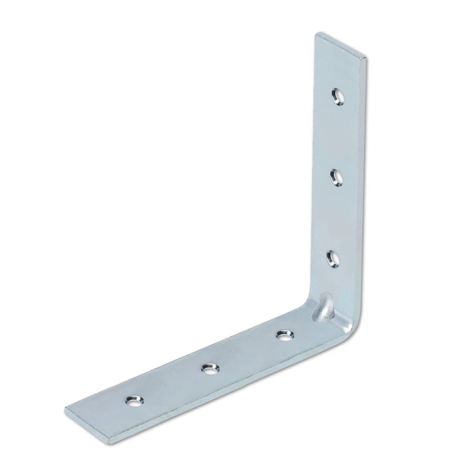 IMPEX Angle Bracket for Reinforcing Chairs and Tables | Pack of 24 |Shelf Bracket |Zinc Plated L Shape Bracket | Solid Shelf Support Joint Right Corner Brace (100 X 100 MM)