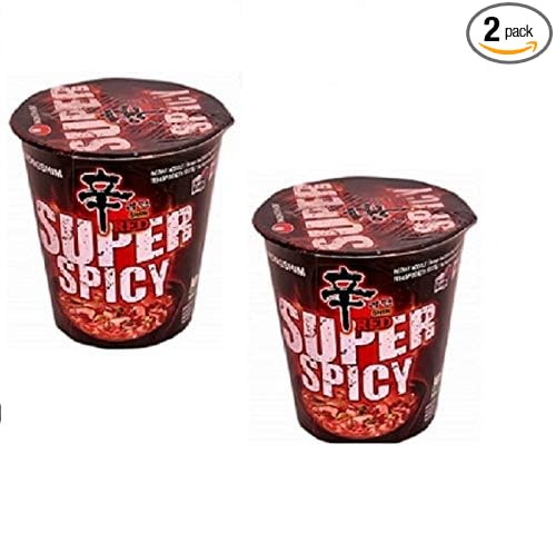Red Super Spicy Korean Cup Noodles 68 grams( Pack of 2 )