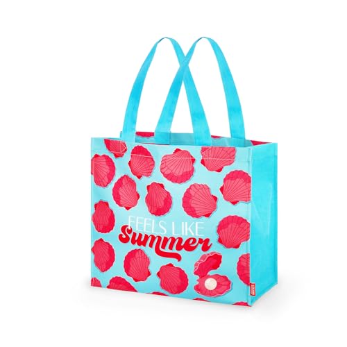 Legami - Borsa Mare Donna, Grande, Beach Bag in Materiale Rinforzato, Borsa da Spiaggia con Chiusura Bottone Magnetico, Tote Bag, Sostiene fino a 15 KG, 44 x 61,5 cm