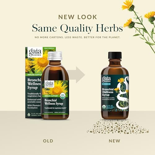 Gaia Herbs Bronchial Wellness Syrup - Respiratory Support Supplement to Help Maintain Lung Health & Help Provide Comfort for Occasional Dry Cough* - 5.4 Fl Oz (Up to 32 Servings) - Thumbnail 6
