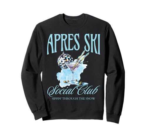 Apres Ski Social Club Drinking Party Womens Winter Sport Top