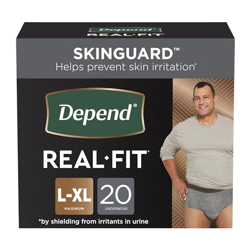 Image of Depend Real Fit Disposable Underwear Male Waistband Style Large /X-Large, 50979, Maximum, 40 Ct