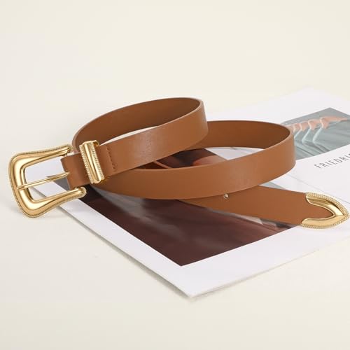 Genuine Leather Belt for Women - Silver Buckle Strap for Jeans & Dresses4