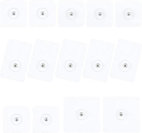 INCREWAY - Juego de ganchos de pared sin clavos 55 piezas de 6 tamaños para colgar en la pared adhesivos impermeables transparentes ganchos para