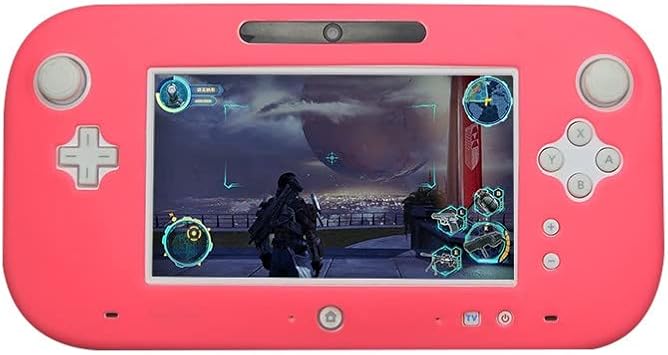 Silicone Rubber Case for Wii U Console Protector Ultra Soft Gel Cover Skin Shell-Pink