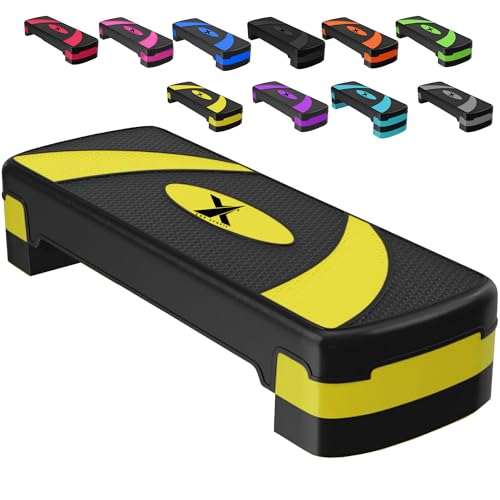 Xn8 Sports Steppers for Exercise Workout Adjustable Height 10cm 15 cm 20cm Sturdy Exercise Step for Gym, Aerobic Steps, Cardio Exercise and Stretching- Exercise Stepper for Home