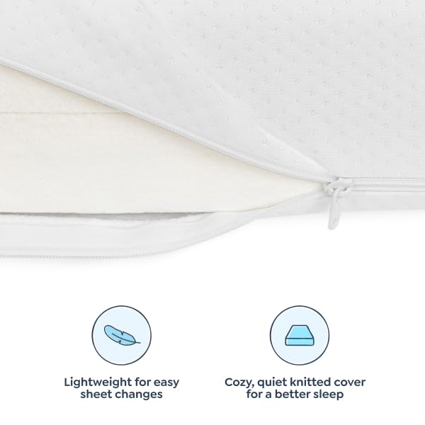 Image of Davinci Comfort Crib Mattress, Firm Support, Lightweight, Removable Cover, Greenguard Gold Certified, CertiPUR-US Certified