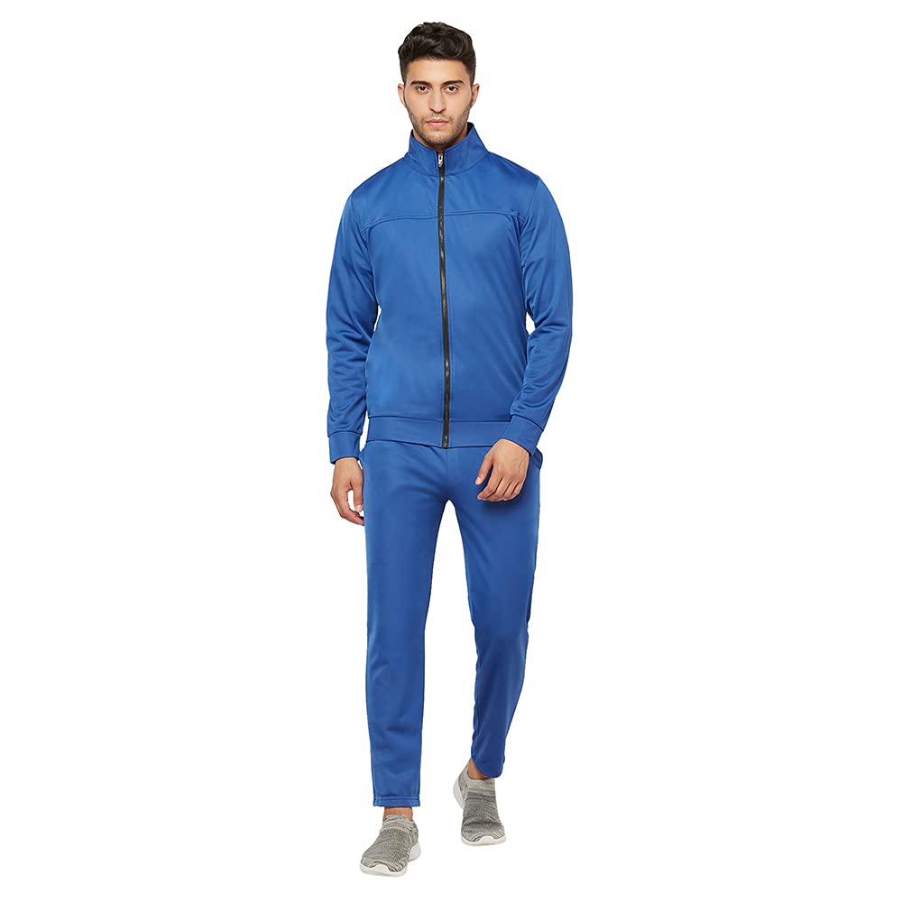 GlitoSports Wear Men's Super Poly Polyester Blend Solid Track Suit | (TRCK#05_V-M)