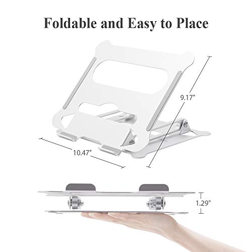 FLAGTOP Suporte de laptop ajustável para mesa, suporte ergonômico portátil de alumínio, antiderrapan